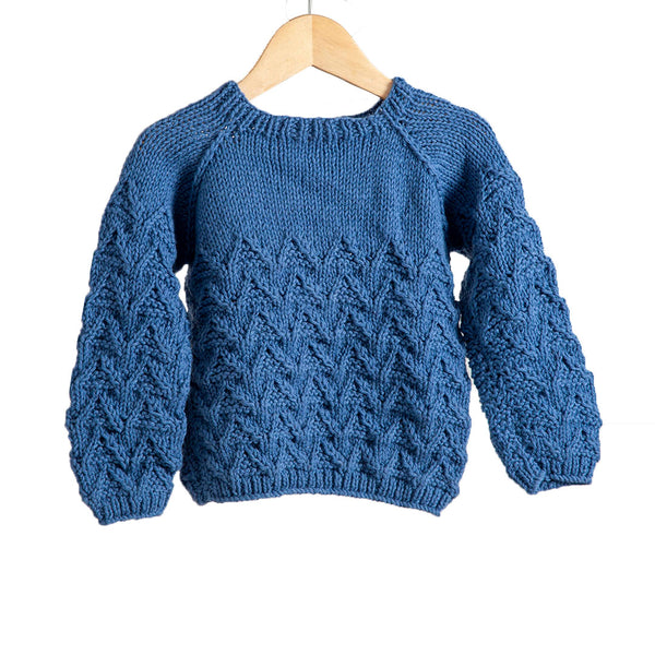 Organic Wool | Pullover | Chambray color- 2 years