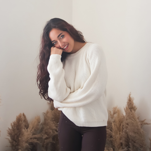 Yuki Pullover – Handknitted Winter Elegance for Modern Women - Mojopanda Organic  Store