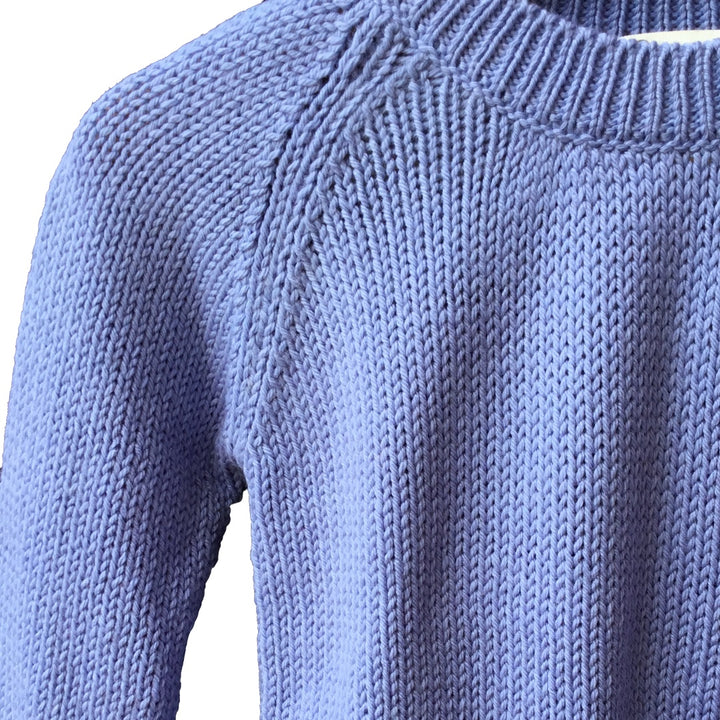 Baby Pullover | Hand Knit 100% Wool | Size- 5 years | Color Wild Blue Yonder | Size Length - 39 cm Chest - 34 cm