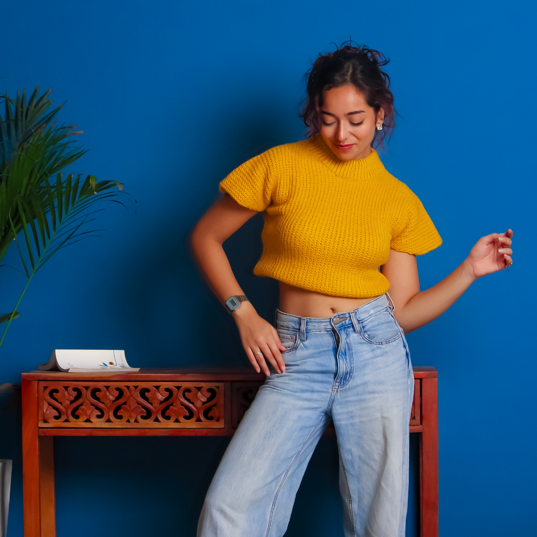 Akira Woolen Top – Bright, Light, and Elegant Handknitted Wool - Mojopanda Organic  Store