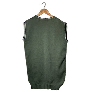 Pullover  V - Neck  Half  Sleeve - Dark olive , ivory , Black  |  For  Men  |  100% Organic Wool - Mojopanda Organic  Store