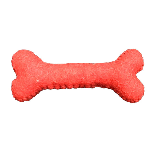 Dog Toy - Bone Shape  I Wool Felt | Pet Toy