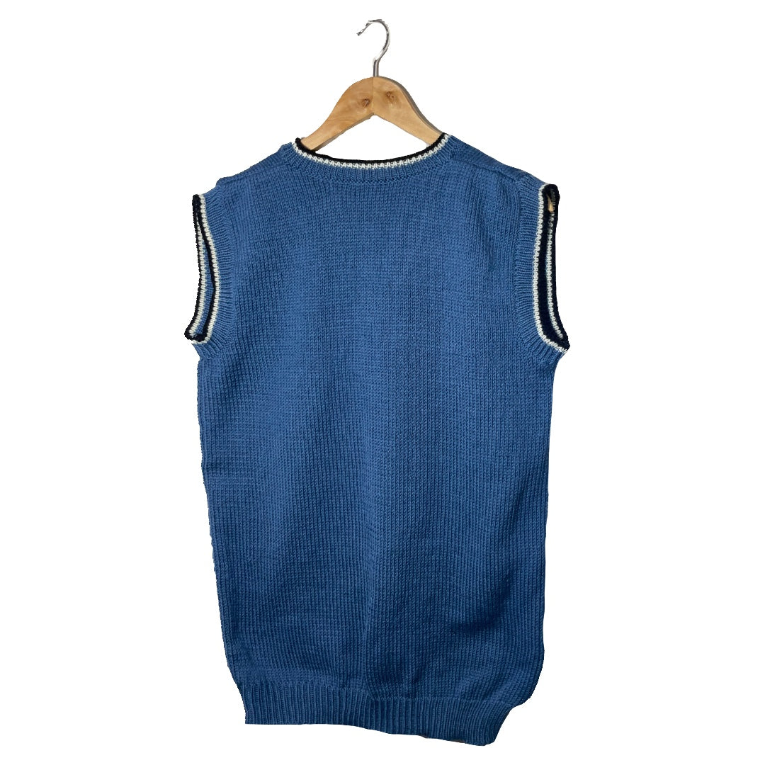 Pullover  V - Neck  Half  Sleeve - Chambray, ivory , Black |  For  Men  |  100% Organic Wool - Mojopanda Organic  Store