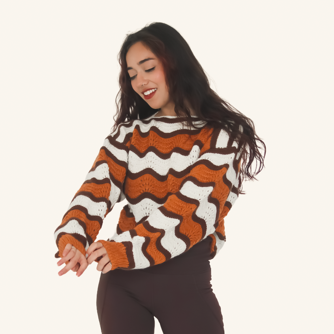 Camellia Pullover – Handknitted Stripes for Modern Women - Mojopanda Organic  Store