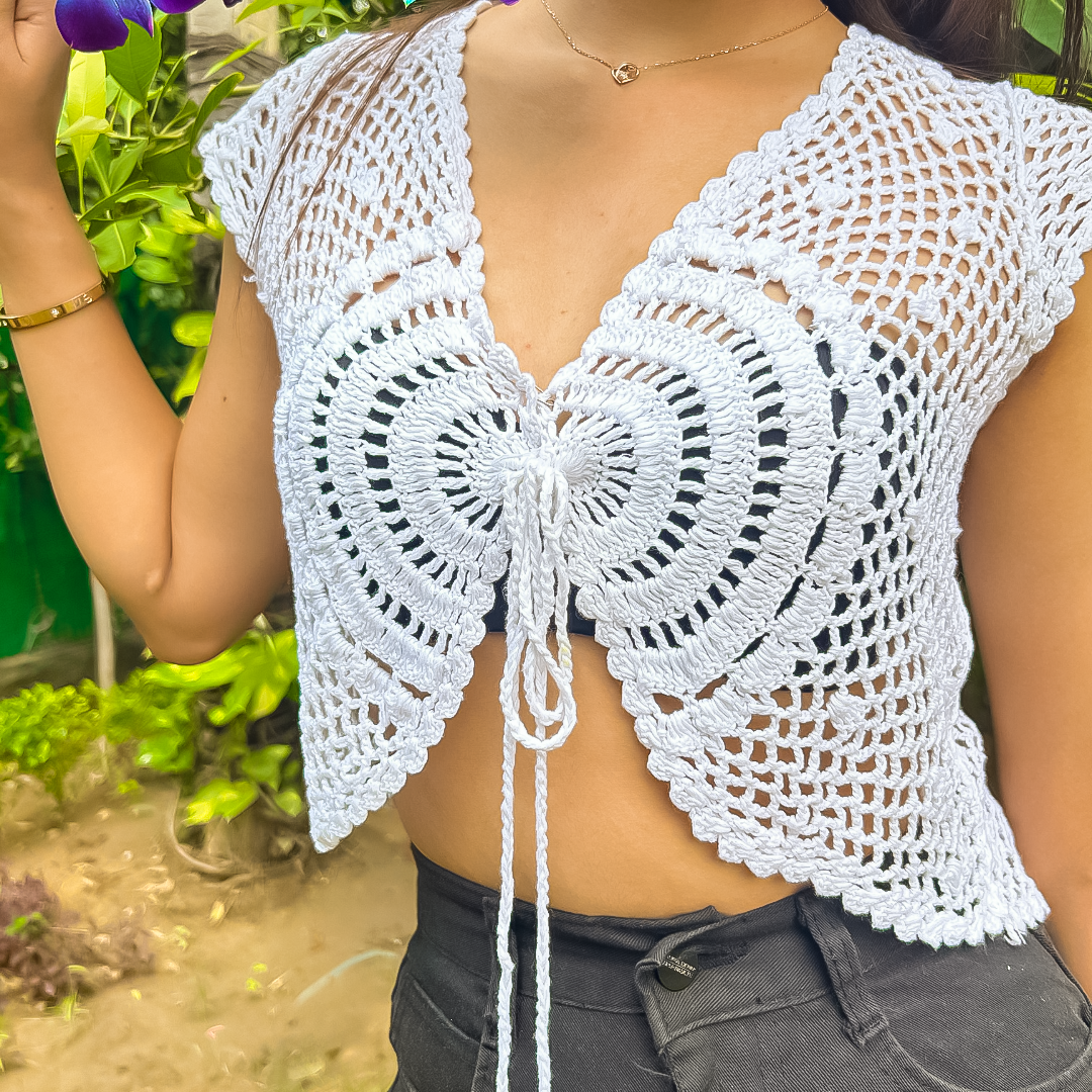 Bramble Top – Eco-Friendly Handknitted Crochet Top for Women | Timeless Design - Mojopanda Organic  Store