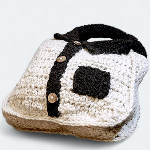 Teen Wool Bag – Jacket Design in Natural & Brown - Mojopanda Organic  Store