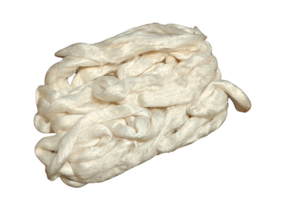 Silk Eri  Fiber  carded - Mojopanda Organic  Store