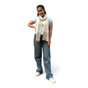 Soft Natural Grey Viscose Stole – Elegant Lightweight Wrap for All Seasons - Mojopanda Organic  Store