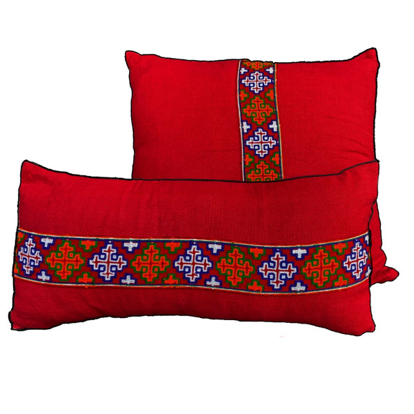 Cushion Cover ! 100% Hemp Himachal fabric with side border