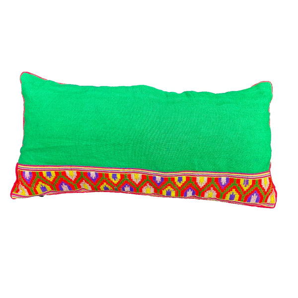Cushion Cover | 100% Hemp Himachal fabric with side border
