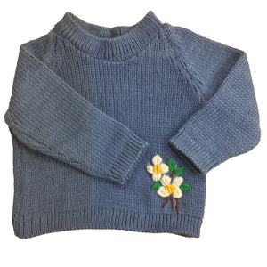 Organic Wool | Pullover | Indigo | Size-6 Month - Mojopanda Organic  Store