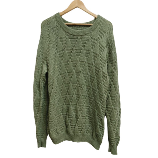Pullover   Round Neck - Peppermint Green  |  For  Men  |  100% Organic Wool