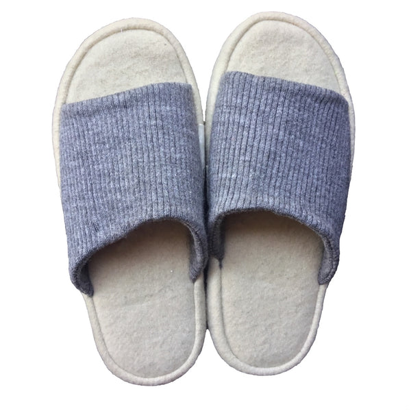 Open Toe - Wool Mix Home Slipper | Men and Women