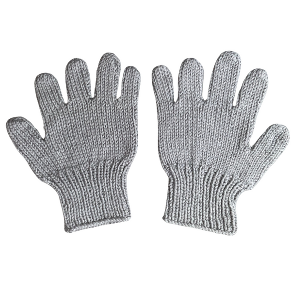 Woolen Gloves | 100 % Organic  Wool | Grey