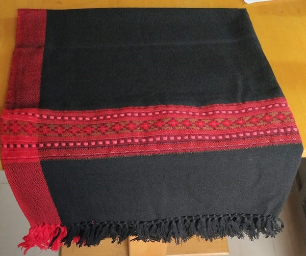 Woolen Stoles & Shawls |Red & Multi | 70x180 CM |