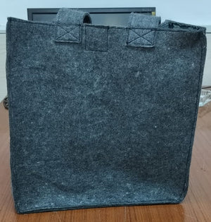 Organic Wool Felt Tote Bag- Grey - Mojopanda Organic  Store