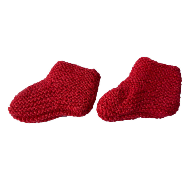 Baby Knitted shoes | Color Orange | Size Length - 9cm Width - 14 cm