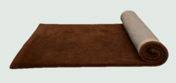 Chocolate Brown Hand-Tufted Carpet - Front View