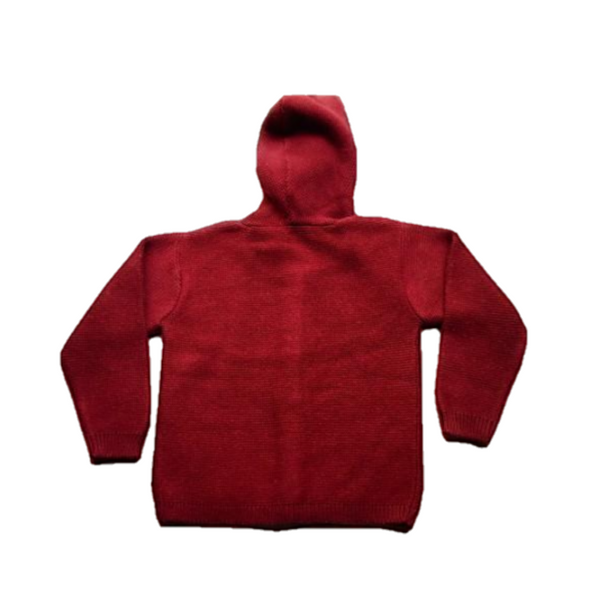 Hoody Red / Baby Pullover | 100% Organic Cotton Wool