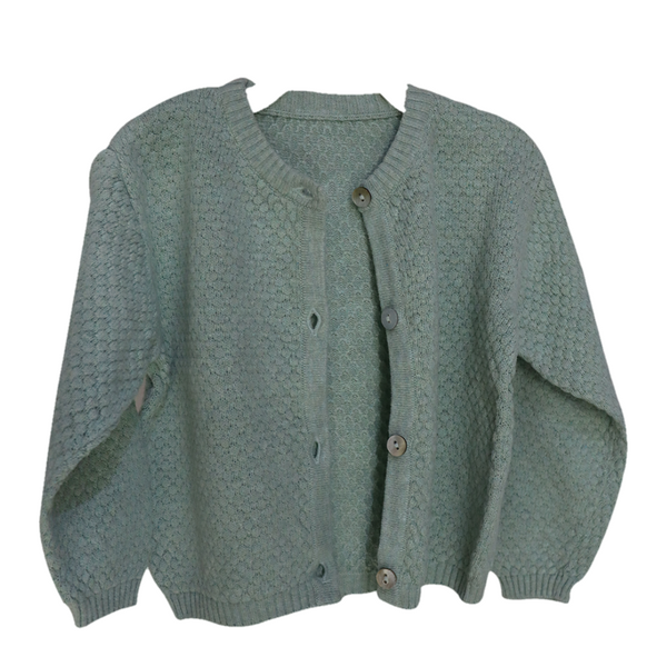 Sea-Green Angrakha Sweater for Baby I 100% Organic Cotton