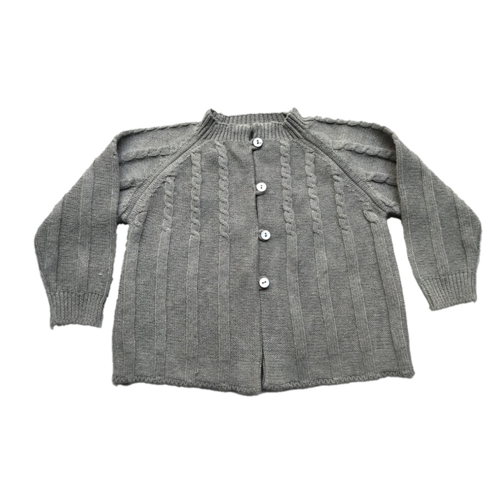 Grey Baby Cardigan | 100% Organic Cotton - Mojopanda Organic  Store
