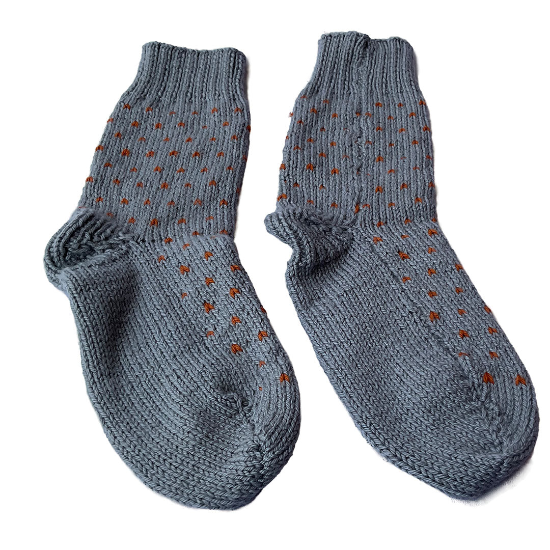 Organic Wool | Socks  For Men & Women | Ultimate Grey & Tomato Cream - Mojopanda Organic  Store