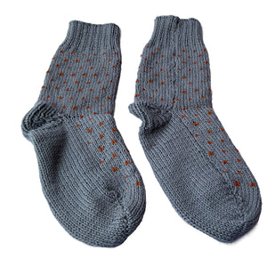 Organic Wool | Socks  For Men & Women | Ultimate Grey & Tomato Cream - Mojopanda Organic  Store