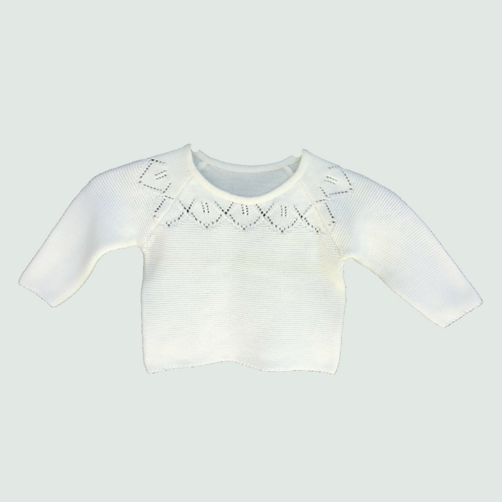 White Baby Pullover | 100% Organic Cotton - Mojopanda Organic  Store