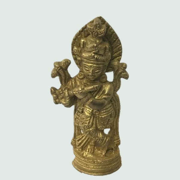 Lord Krishna  - Brass - Mojopanda Organic  Store