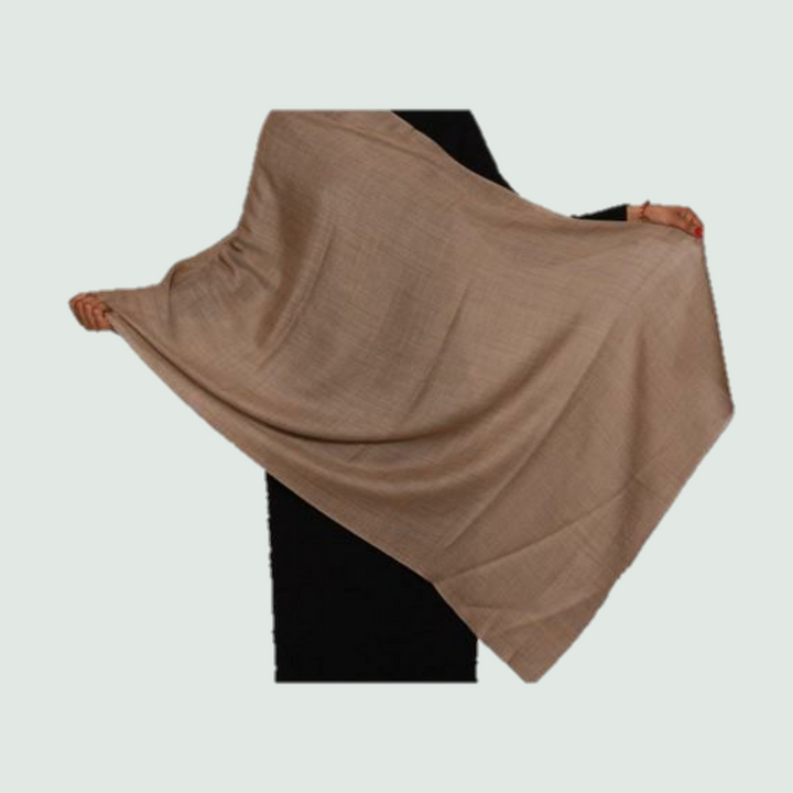 Peanut Brown Stole/Shawl - Front View