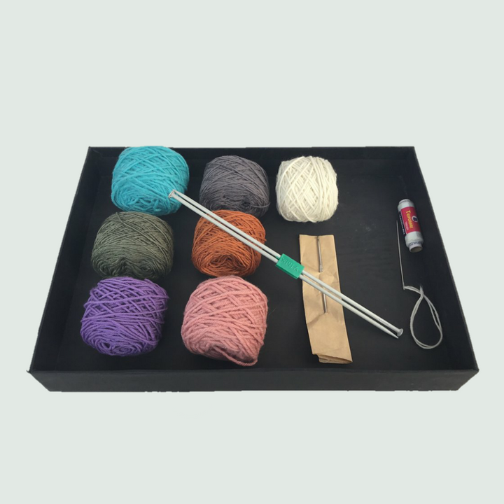 Wool Hand Knitting Kit - Mojopanda Organic  Store