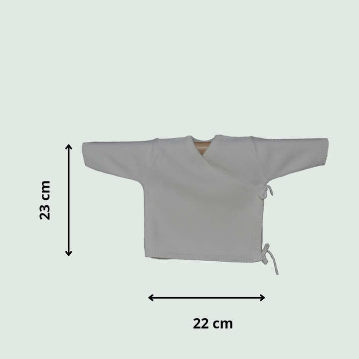 Cream Baby Wrap Jacket - Size Chart