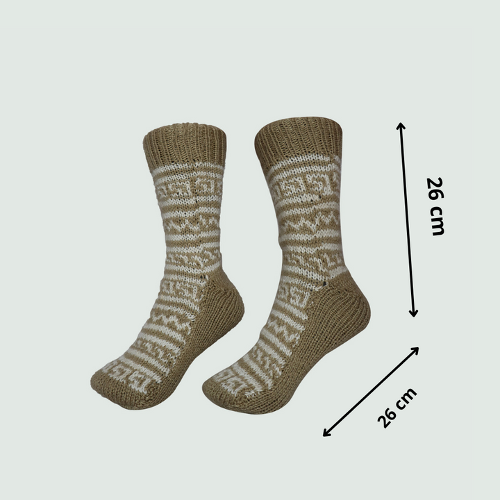 Han-Knitted-Woollen-Socks-Camel-Brown-Colour
