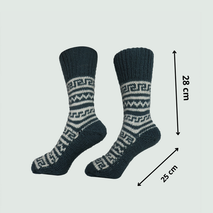 Pixel woollen socks - Size chart - 25 cm X 28 cm 