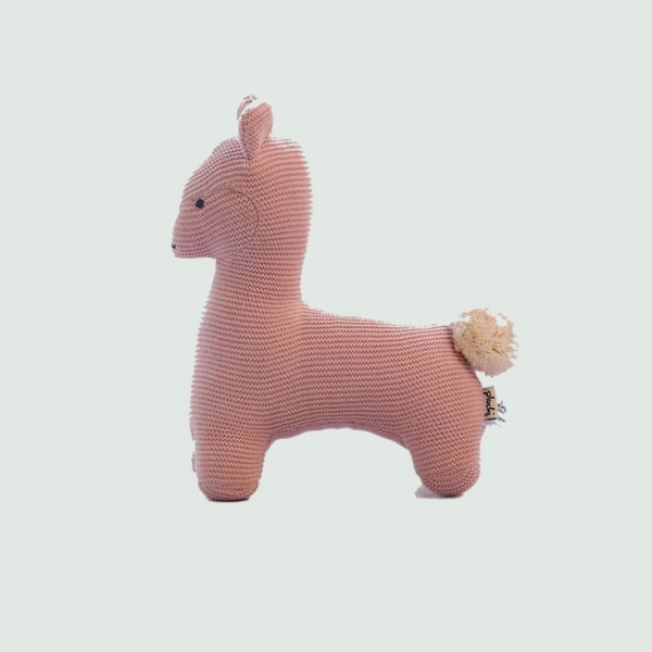 Sweet Llama Hand Knitted Stuffed/Plush/Soft Toy - Side View