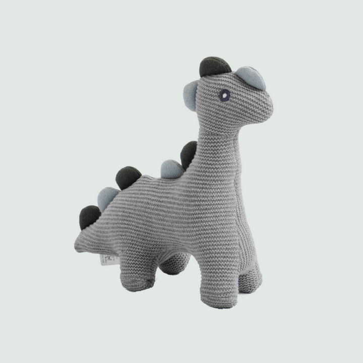 Little Dino - Hand Knitted Stuffed/Plush/Soft Toy - Side View
