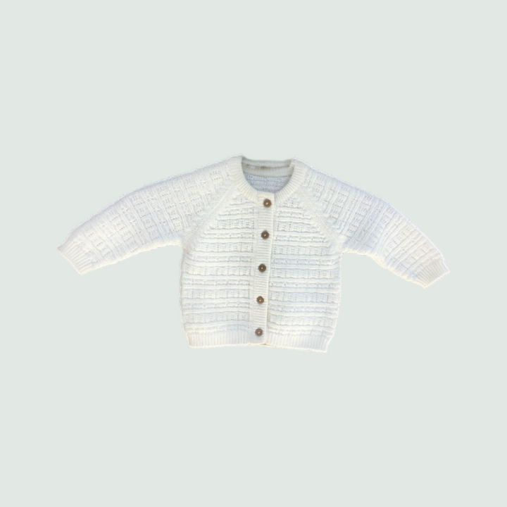 Ivory Baby Cardigan - Front View