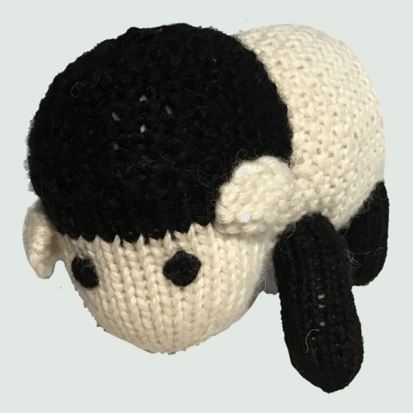 Sheep Hand Knitted Stuffed/Plush/Soft Toy - Front View