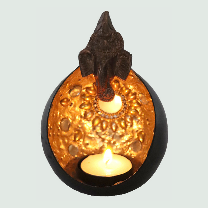 Ganesha T-Light Lamp Holder | Christmas - Front View