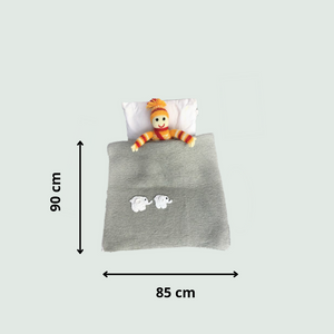 Elephant Knitted AC Blanket/Quilt with Cap for Newborn Baby | 100% Organic Cotton - Mojopanda Organic  Store