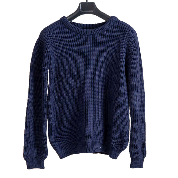 Pullover  Round Neck - Mid Night Blue   |  For Men  |  100% Organic Wool