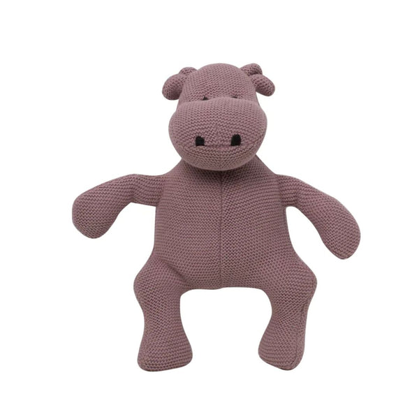 Hippo Hand Knitted Soft Toy / Plush | 100% Premium Cotton