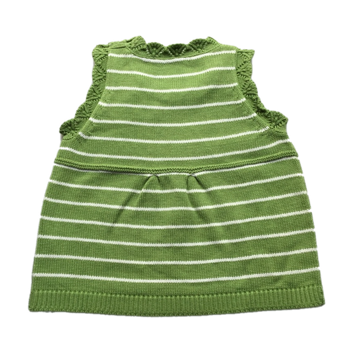 Green-White Stripes Baby Frock I 100% Organic Cotton - Mojopanda Organic  Store