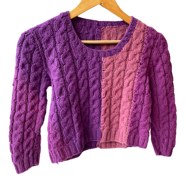 Organic Wool  |  Pullover  |  Turkish rose, purple haze & Trendy pink