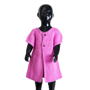 Frock Olive Green, Mustard Yellow & Classic Rose  | For Baby Girl | 100% Organic Wool | Size-3 Years - Mojopanda Organic  Store