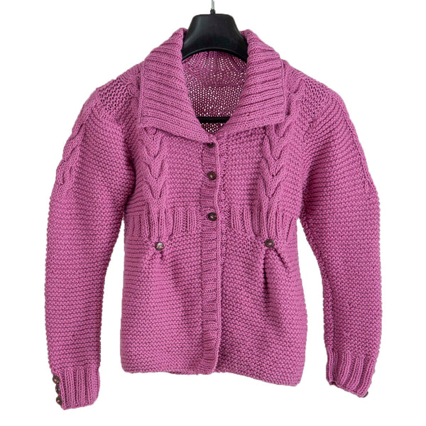 Organic Wool  |   Cardigan   | Trendy Pink