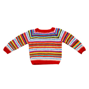 Organic Wool  | Pullover  |  Multi Color - 3 years - Mojopanda Organic  Store