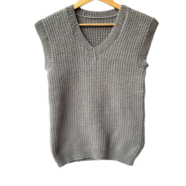 Pullover V Neck  Half  Sleeve - Ultimate Grey    |  For  Men   |  100% Organic Wool