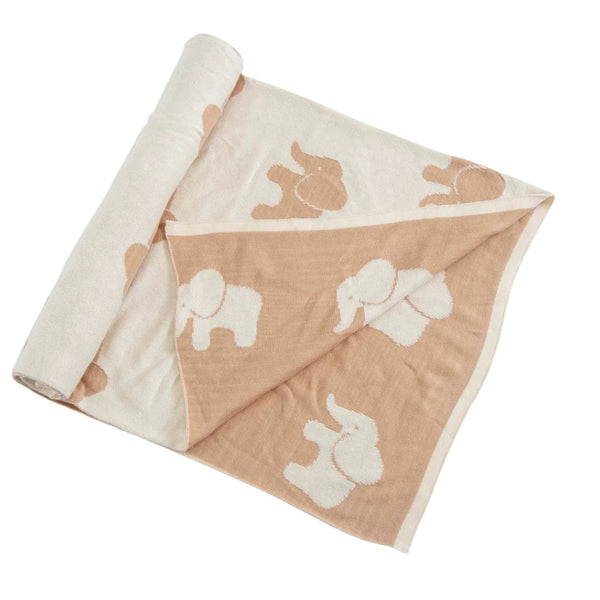 elephant Organic Cotton ac blanket for infants | Reversible