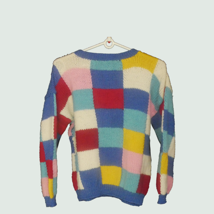 Multicolor check sweater - Back